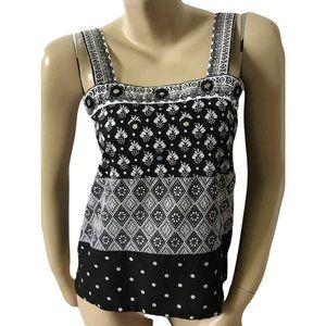 RAMONA RULL Womens Size Small Vintage Sleeveless 100% Cotton Cami Tank Top Shirt